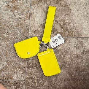 NWT Lululemon Yellow Wristlet Set